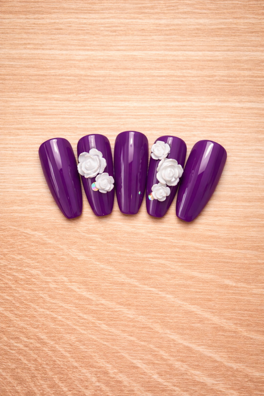 Purple Rose blanche 3D