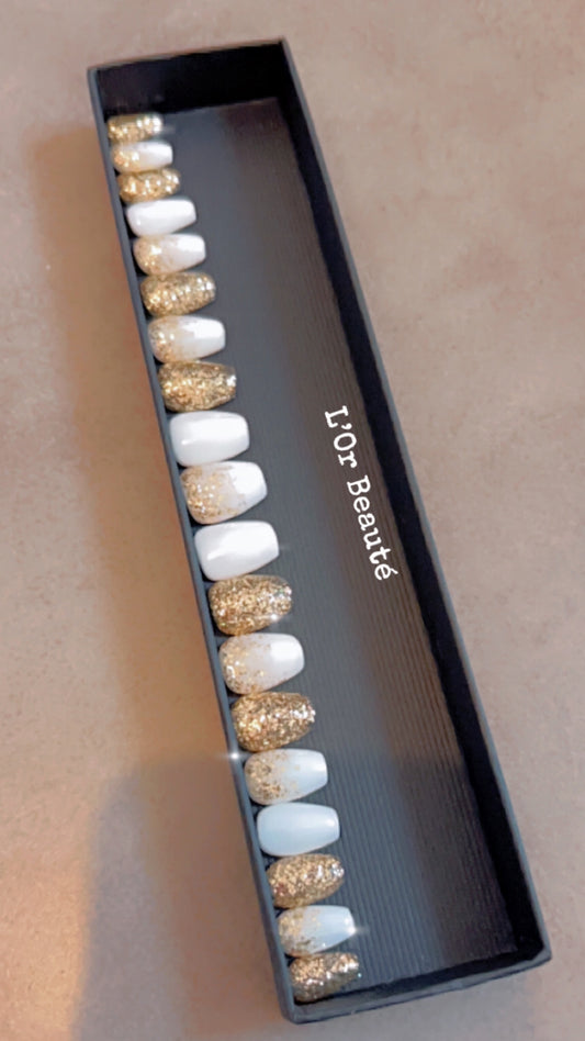 White & Gold glitters